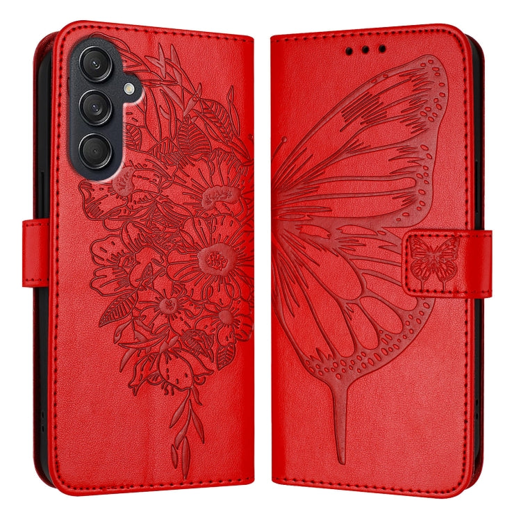 Embossed Butterfly Leather Phone Case, For Samsung Galaxy S24 FE 5G, For Samsung Galaxy M55, For Samsung Galaxy M15 / F15 5G Global, For Samsung Galaxy Xcover7