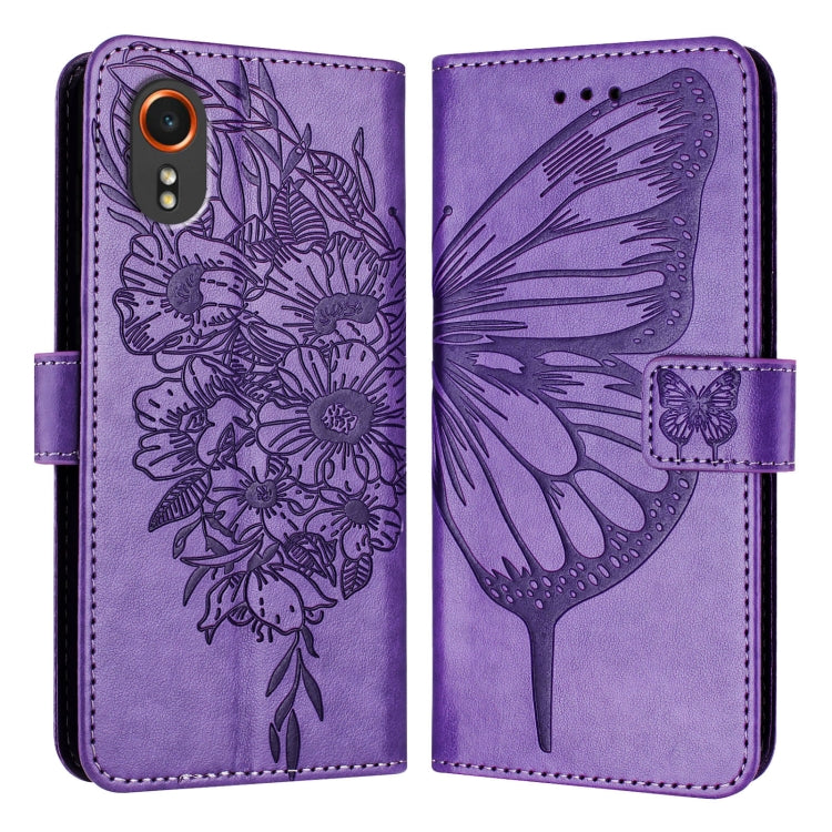 Embossed Butterfly Leather Phone Case, For Samsung Galaxy S24 FE 5G, For Samsung Galaxy M55, For Samsung Galaxy M15 / F15 5G Global, For Samsung Galaxy Xcover7