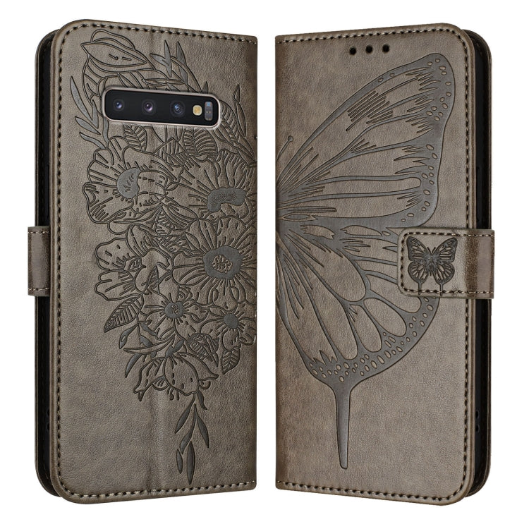 Embossed Butterfly Leather Phone Case, For Samsung Galaxy S10+, For Samsung Galaxy S10