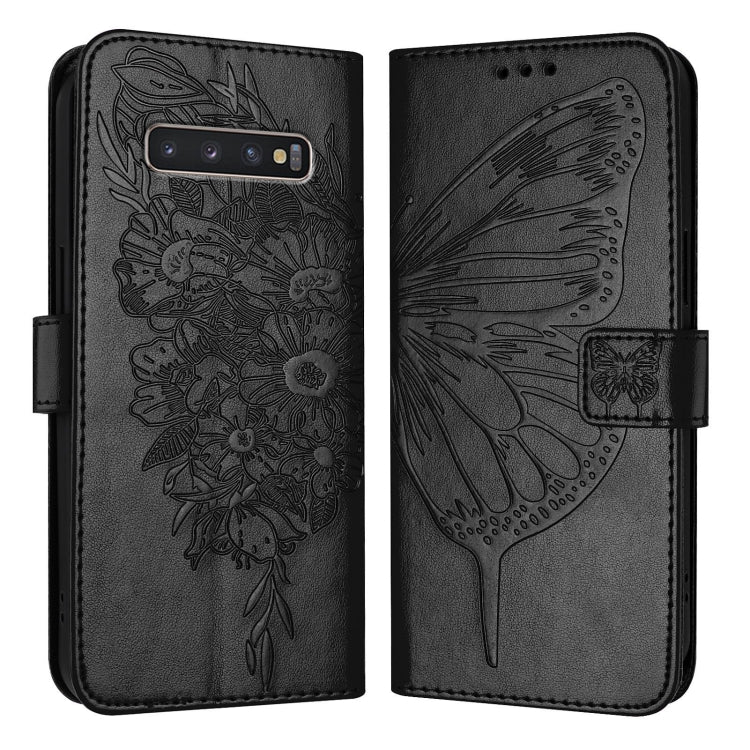 Embossed Butterfly Leather Phone Case, For Samsung Galaxy S10+, For Samsung Galaxy S10