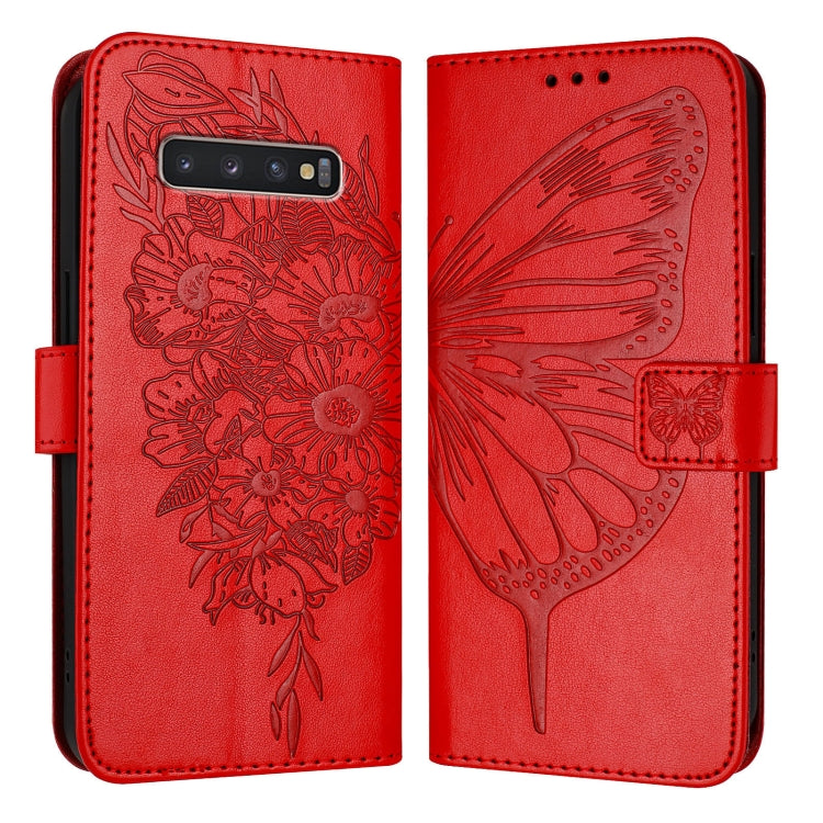 Embossed Butterfly Leather Phone Case, For Samsung Galaxy S10+, For Samsung Galaxy S10