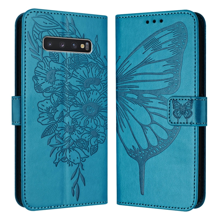 Embossed Butterfly Leather Phone Case, For Samsung Galaxy S10+, For Samsung Galaxy S10