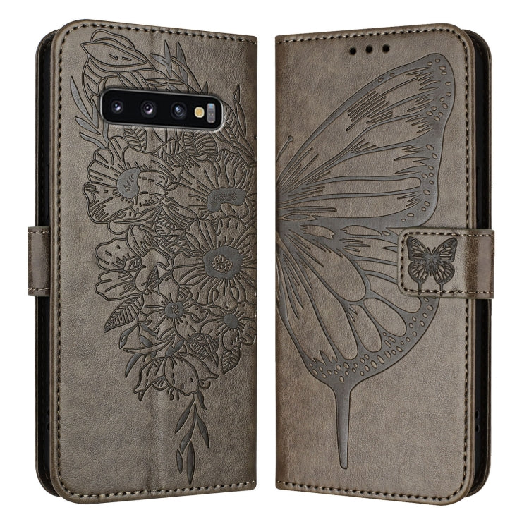 Embossed Butterfly Leather Phone Case, For Samsung Galaxy S10+, For Samsung Galaxy S10