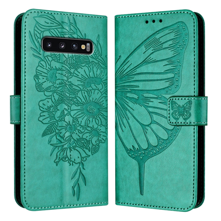 Embossed Butterfly Leather Phone Case, For Samsung Galaxy S10+, For Samsung Galaxy S10