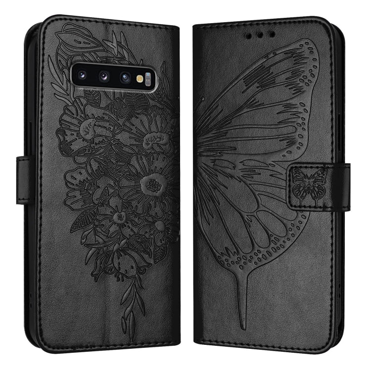 Embossed Butterfly Leather Phone Case, For Samsung Galaxy S10+, For Samsung Galaxy S10