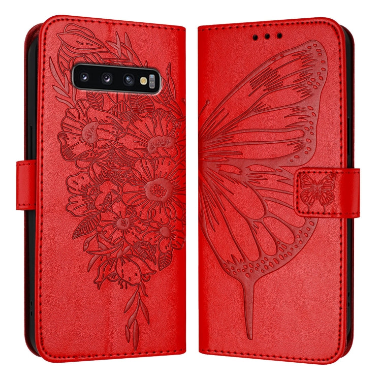 Embossed Butterfly Leather Phone Case, For Samsung Galaxy S10+, For Samsung Galaxy S10