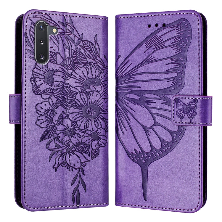 Embossed Butterfly Leather Phone Case, For Samsung Galaxy A20s, For Samsung Galaxy Note10, For Samsung Galaxy Note10+, For Samsung Galaxy A20e / A10e