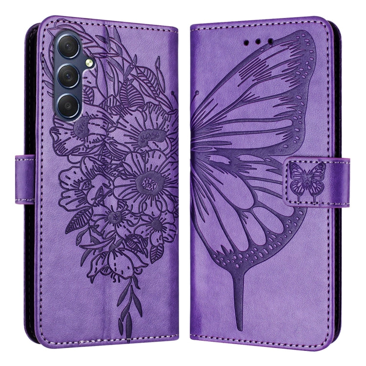 Embossed Butterfly Leather Phone Case, For Samsung Galaxy S24 5G, For Samsung Galaxy M34 5G / F34 5G, For Samsung Galaxy M54 5G / F54 5G, For Samsung Galaxy M14 5G Global