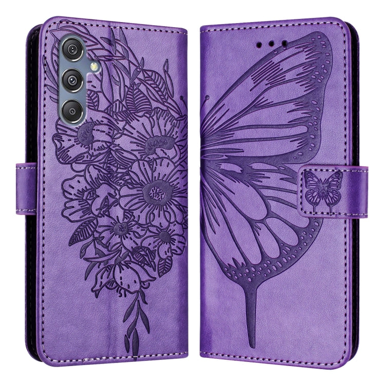 Embossed Butterfly Leather Phone Case, For Samsung Galaxy S24 5G, For Samsung Galaxy M34 5G / F34 5G, For Samsung Galaxy M54 5G / F54 5G, For Samsung Galaxy M14 5G Global