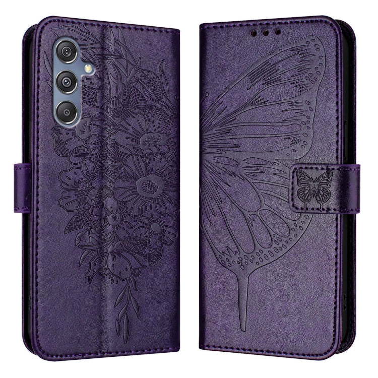 Embossed Butterfly Leather Phone Case, For Samsung Galaxy S24 5G, For Samsung Galaxy M34 5G / F34 5G, For Samsung Galaxy M54 5G / F54 5G, For Samsung Galaxy M14 5G Global