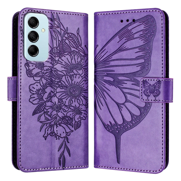 Embossed Butterfly Leather Phone Case, For Samsung Galaxy S24 5G, For Samsung Galaxy M34 5G / F34 5G, For Samsung Galaxy M54 5G / F54 5G, For Samsung Galaxy M14 5G Global