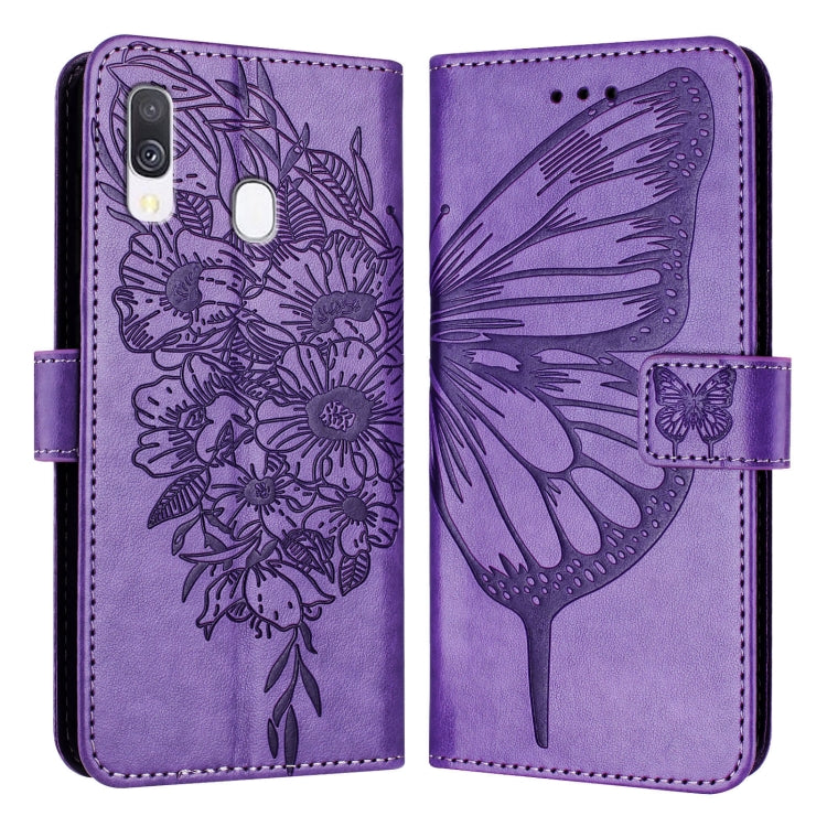 Embossed Butterfly Leather Phone Case, For Samsung Galaxy A40, For Samsung Galaxy A10 / M10 EU, For Samsung Galaxy Xcover 4s / Xcover 4, For Samsung Galaxy S10e