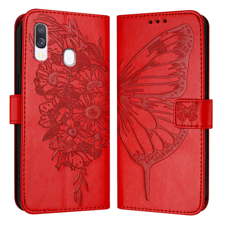 Embossed Butterfly Leather Phone Case, For Samsung Galaxy A40, For Samsung Galaxy A10 / M10 EU, For Samsung Galaxy Xcover 4s / Xcover 4, For Samsung Galaxy S10e