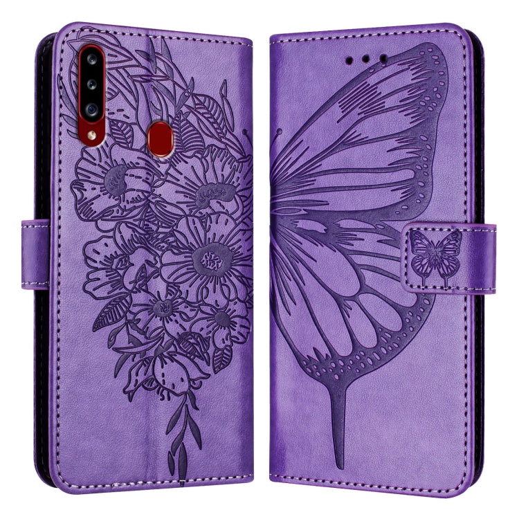 Embossed Butterfly Leather Phone Case, For Samsung Galaxy A20s, For Samsung Galaxy Note10, For Samsung Galaxy Note10+, For Samsung Galaxy A20e / A10e