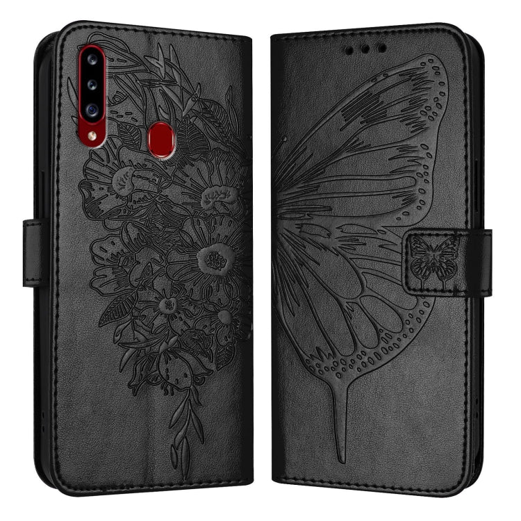 Embossed Butterfly Leather Phone Case, For Samsung Galaxy A20s, For Samsung Galaxy Note10, For Samsung Galaxy Note10+, For Samsung Galaxy A20e / A10e