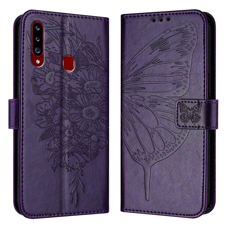 Embossed Butterfly Leather Phone Case, For Samsung Galaxy A20s, For Samsung Galaxy Note10, For Samsung Galaxy Note10+, For Samsung Galaxy A20e / A10e