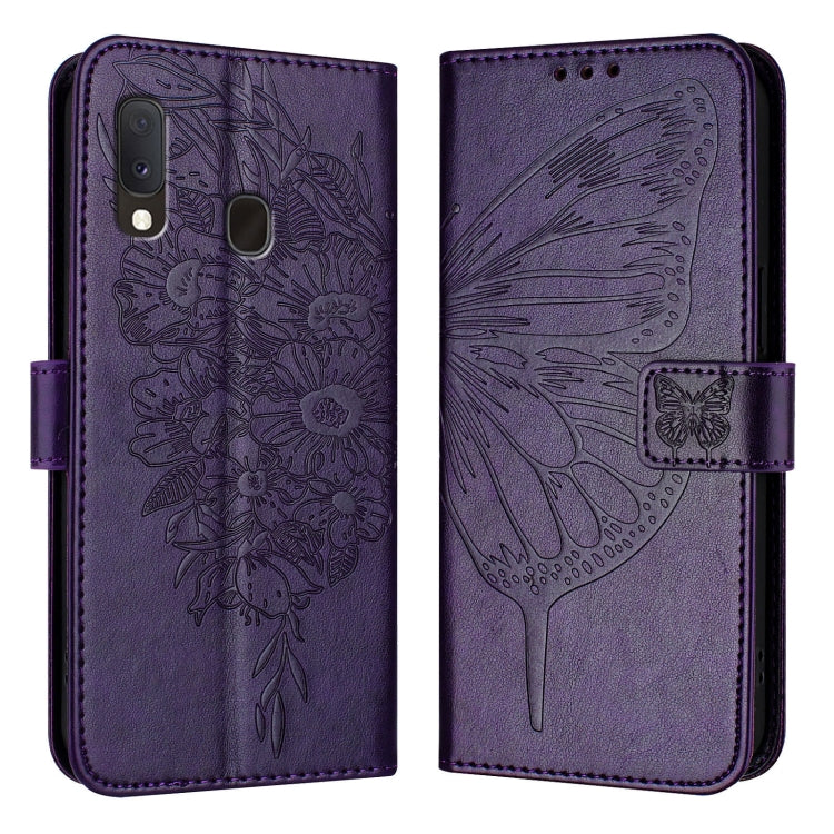 Embossed Butterfly Leather Phone Case, For Samsung Galaxy A20s, For Samsung Galaxy Note10, For Samsung Galaxy Note10+, For Samsung Galaxy A20e / A10e