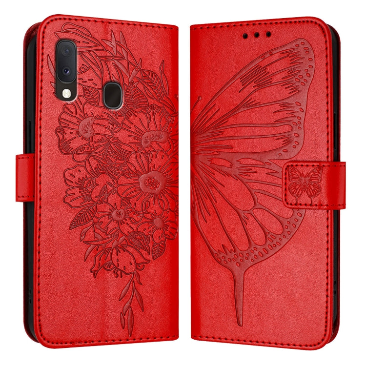 Embossed Butterfly Leather Phone Case, For Samsung Galaxy A20s, For Samsung Galaxy Note10, For Samsung Galaxy Note10+, For Samsung Galaxy A20e / A10e