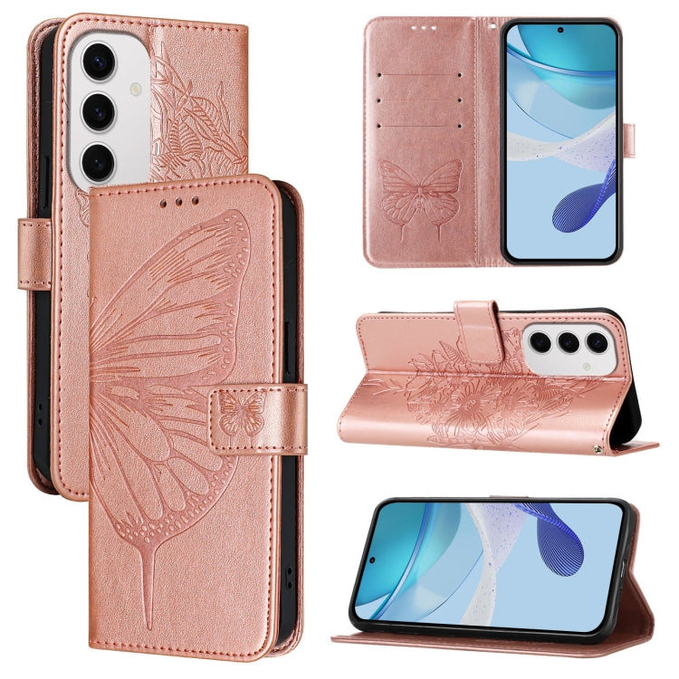 Embossed Butterfly Leather Phone Case, For Samsung Galaxy S24 FE 5G, For Samsung Galaxy M55, For Samsung Galaxy M15 / F15 5G Global, For Samsung Galaxy Xcover7