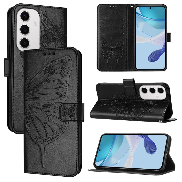 Embossed Butterfly Leather Phone Case, For Samsung Galaxy S24 FE 5G, For Samsung Galaxy M55, For Samsung Galaxy M15 / F15 5G Global, For Samsung Galaxy Xcover7