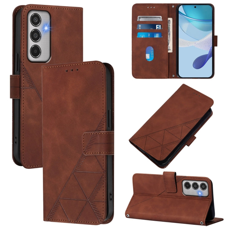 Crossbody 3D Embossed Flip Leather Phone Case, For Samsung Galaxy S24 FE 5G, For Samsung Galaxy M35, For Samsung Galaxy A55, For Samsung Galaxy A35 5G, For Samsung Galaxy S24 Ultra 5G