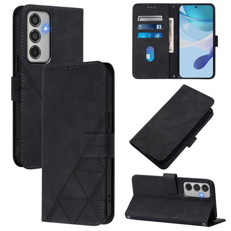 Crossbody 3D Embossed Flip Leather Phone Case