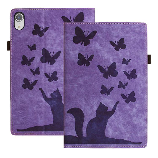 Butterfly Cat Embossing Leather Tablet Case, For iPad mini 2024 / 2021, For iPad Pro 13 2024, For iPad Pro 12.9 2022 / Air 13 2024, For iPad Air 11 2024 / Pro 11 2021 / 2020, For iPad Pro 11 2024