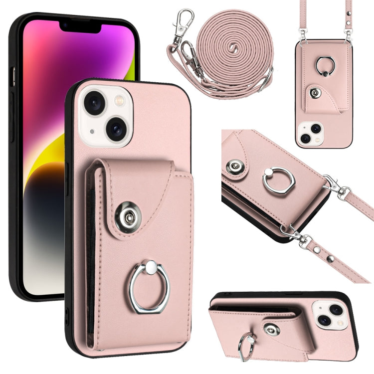 Organ Card Bag Ring Holder Phone Case with Long Lanyard, For iPhone 13, For iPhone 13 mini, For iPhone 12, For iPhone 12 Pro Max, For iPhone 12 Pro