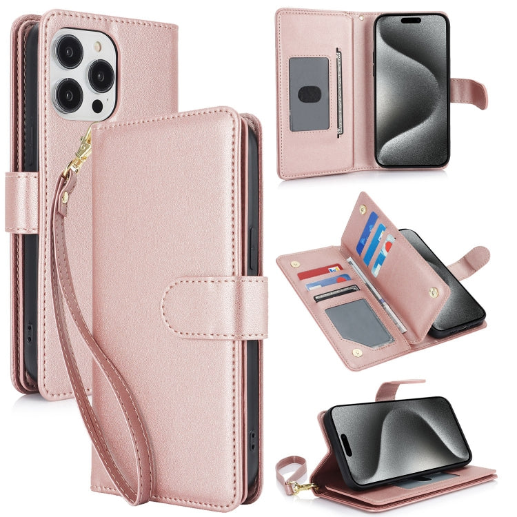 Multi-Card Wallet RFID Leather Phone Case, For iPhone 15 Pro Max, For iPhone 15 Pro, For iPhone 15 Plus, For iPhone 15