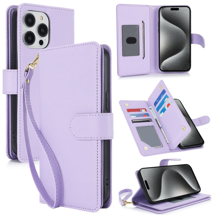 Multi-Card Wallet RFID Leather Phone Case, For iPhone 15 Pro Max, For iPhone 15 Pro, For iPhone 15 Plus, For iPhone 15