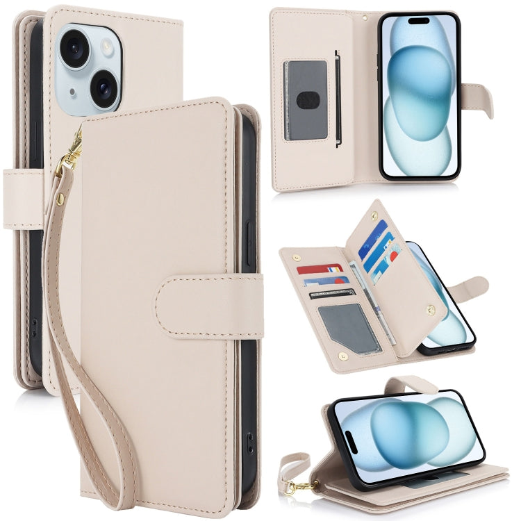 Multi-Card Wallet RFID Leather Phone Case, For iPhone 15 Pro Max, For iPhone 15 Pro, For iPhone 15 Plus, For iPhone 15