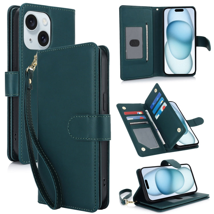 Multi-Card Wallet RFID Leather Phone Case, For iPhone 15 Pro Max, For iPhone 15 Pro, For iPhone 15 Plus, For iPhone 15