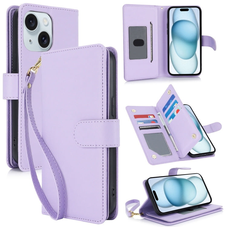 Multi-Card Wallet RFID Leather Phone Case, For iPhone 15 Pro Max, For iPhone 15 Pro, For iPhone 15 Plus, For iPhone 15