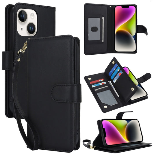 Multi-Card Wallet RFID Leather Phone Case, For iPhone 14 Plus, For iPhone 14, For iPhone 14 Pro, For iPhone 14 Pro Max