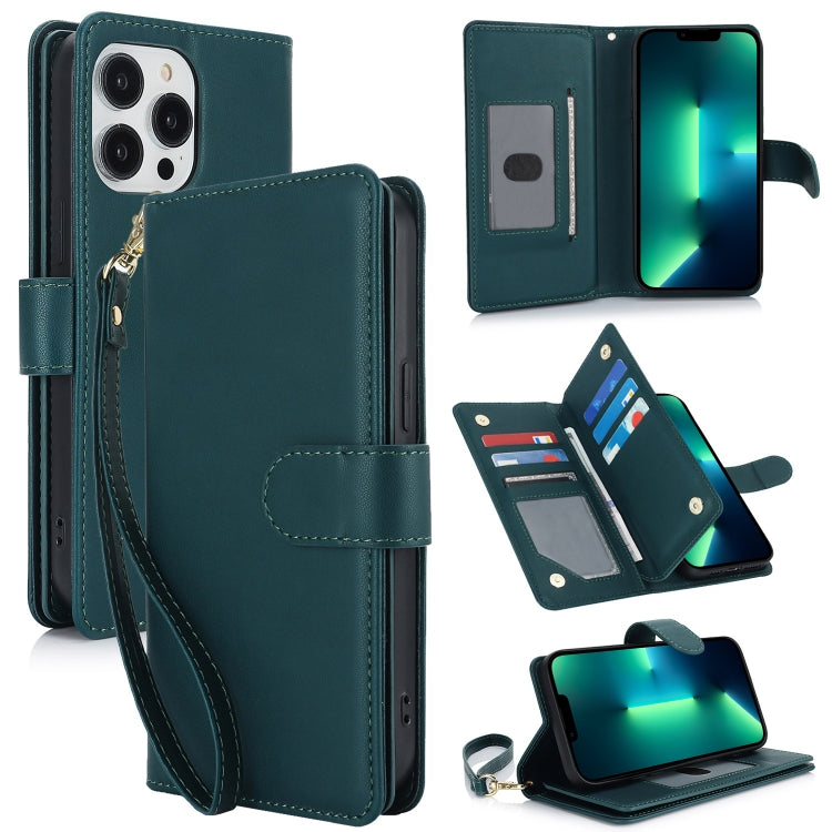 Multi-Card Wallet RFID Leather Phone Case, For iPhone 13 Pro Max, For iPhone 13 Pro, For iPhone 13, For iPhone 12 Pro Max