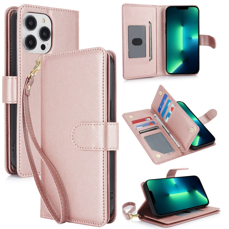 Multi-Card Wallet RFID Leather Phone Case, For iPhone 13 Pro Max, For iPhone 13 Pro, For iPhone 13, For iPhone 12 Pro Max