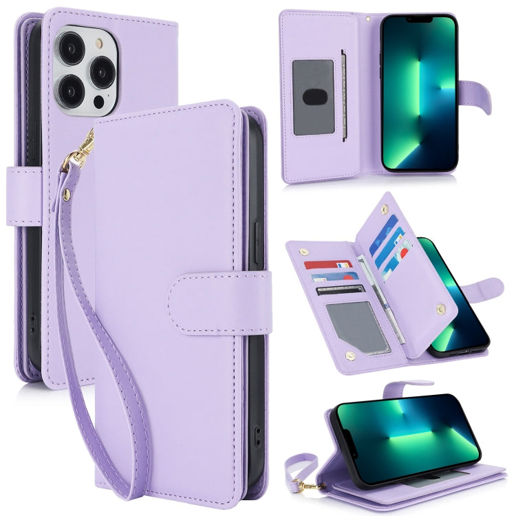 Multi-Card Wallet RFID Leather Phone Case, For iPhone 13 Pro Max, For iPhone 13 Pro, For iPhone 13, For iPhone 12 Pro Max