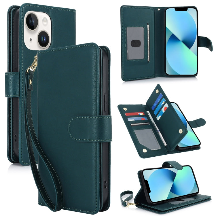 Multi-Card Wallet RFID Leather Phone Case, For iPhone 13 Pro Max, For iPhone 13 Pro, For iPhone 13, For iPhone 12 Pro Max