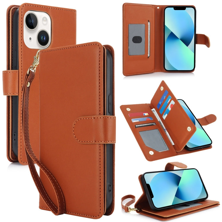 Multi-Card Wallet RFID Leather Phone Case, For iPhone 13 Pro Max, For iPhone 13 Pro, For iPhone 13, For iPhone 12 Pro Max