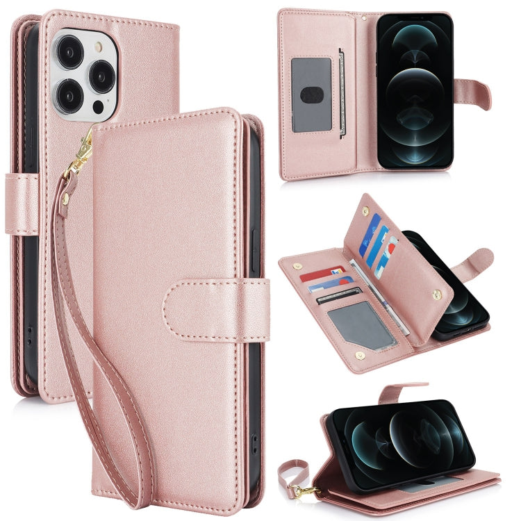 Multi-Card Wallet RFID Leather Phone Case, For iPhone 13 Pro Max, For iPhone 13 Pro, For iPhone 13, For iPhone 12 Pro Max