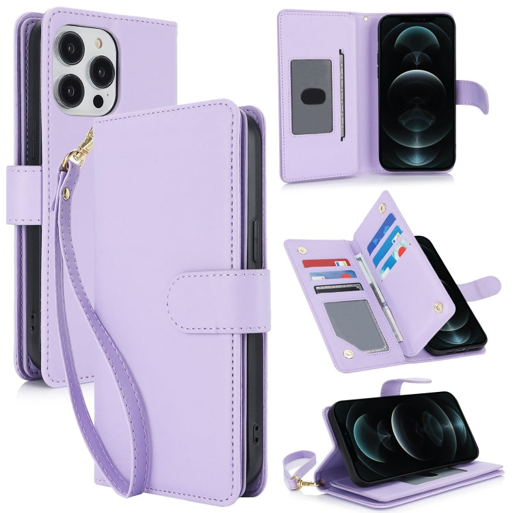 Multi-Card Wallet RFID Leather Phone Case, For iPhone 13 Pro Max, For iPhone 13 Pro, For iPhone 13, For iPhone 12 Pro Max