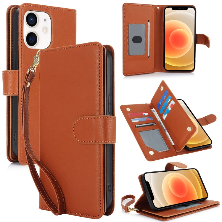 Multi-Card Wallet RFID Leather Phone Case, For iPhone 12 / 12 Pro, For iPhone 11 Pro Max, For iPhone 11, For iPhone 11 Pro