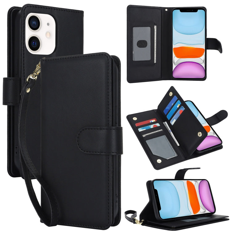 Multi-Card Wallet RFID Leather Phone Case, For iPhone 12 / 12 Pro, For iPhone 11 Pro Max, For iPhone 11, For iPhone 11 Pro