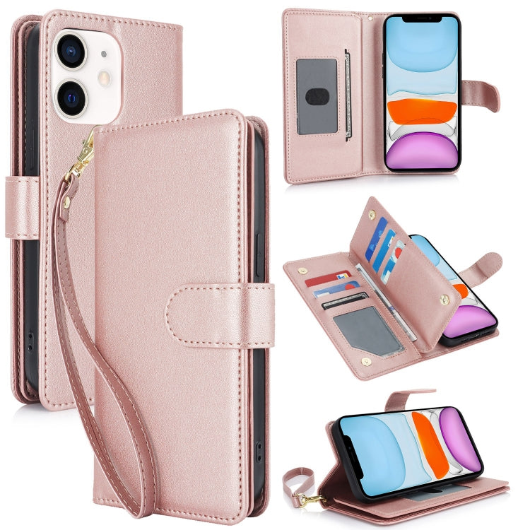 Multi-Card Wallet RFID Leather Phone Case, For iPhone 12 / 12 Pro, For iPhone 11 Pro Max, For iPhone 11, For iPhone 11 Pro