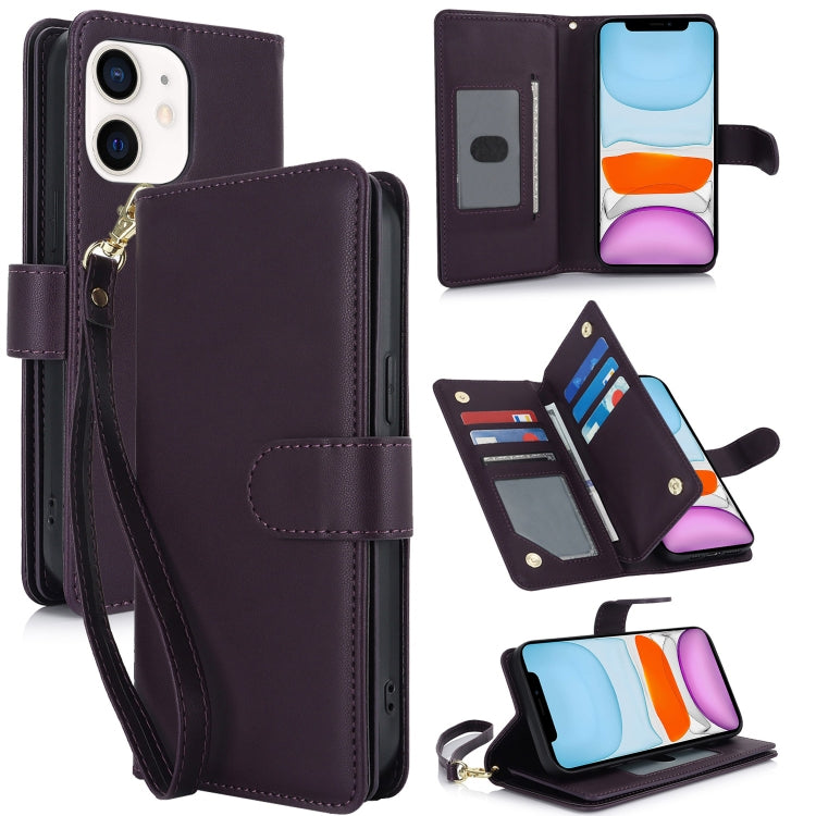 Multi-Card Wallet RFID Leather Phone Case, For iPhone 12 / 12 Pro, For iPhone 11 Pro Max, For iPhone 11, For iPhone 11 Pro