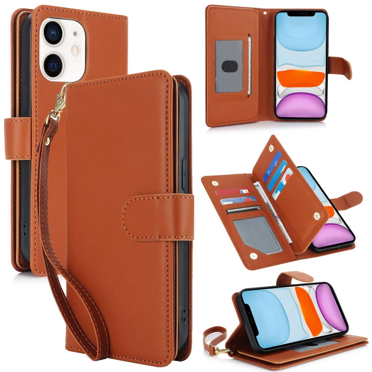 Multi-Card Wallet RFID Leather Phone Case, For iPhone 12 / 12 Pro, For iPhone 11 Pro Max, For iPhone 11, For iPhone 11 Pro