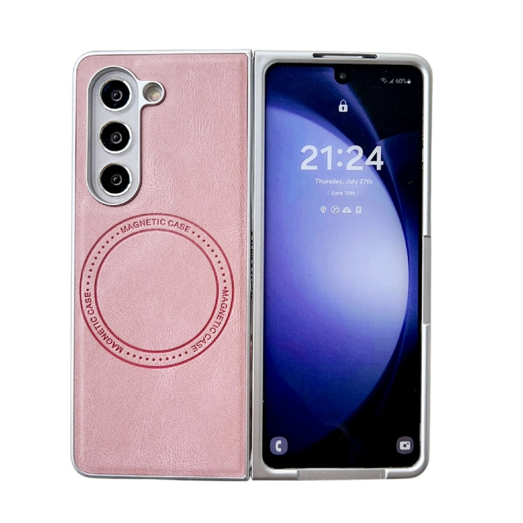 Skin Feel Leather Texture MagSafe Pearlescent Paint Shockproof Phone Case