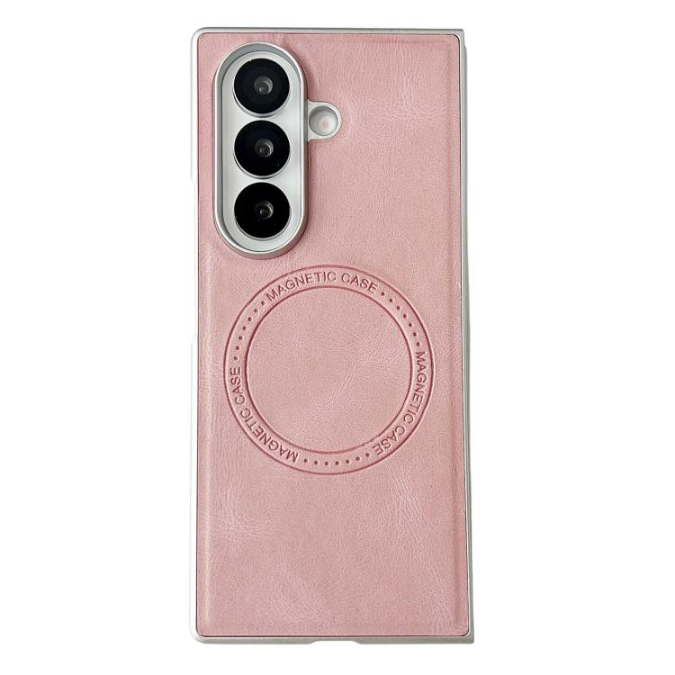 Skin Feel Leather Texture MagSafe Pearlescent Paint Shockproof Phone Case