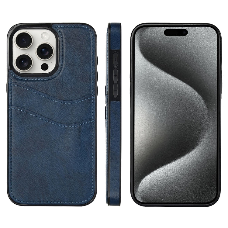 Litchi Leather Skin Card Slots Phone Case, For iPhone 16 Pro Max, For iPhone 16 Pro, For iPhone 16 Plus, For iPhone 16, For iPhone 15 Pro Max, For iPhone 15 Pro