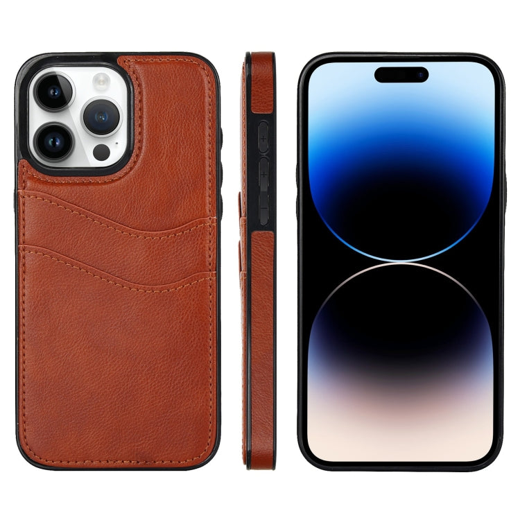 Litchi Leather Skin Card Slots Phone Case, For iPhone 15 Plus, For iPhone 15, For iPhone 14 Plus, For iPhone 14, For iPhone 14 Pro, For iPhone 14 Pro Max